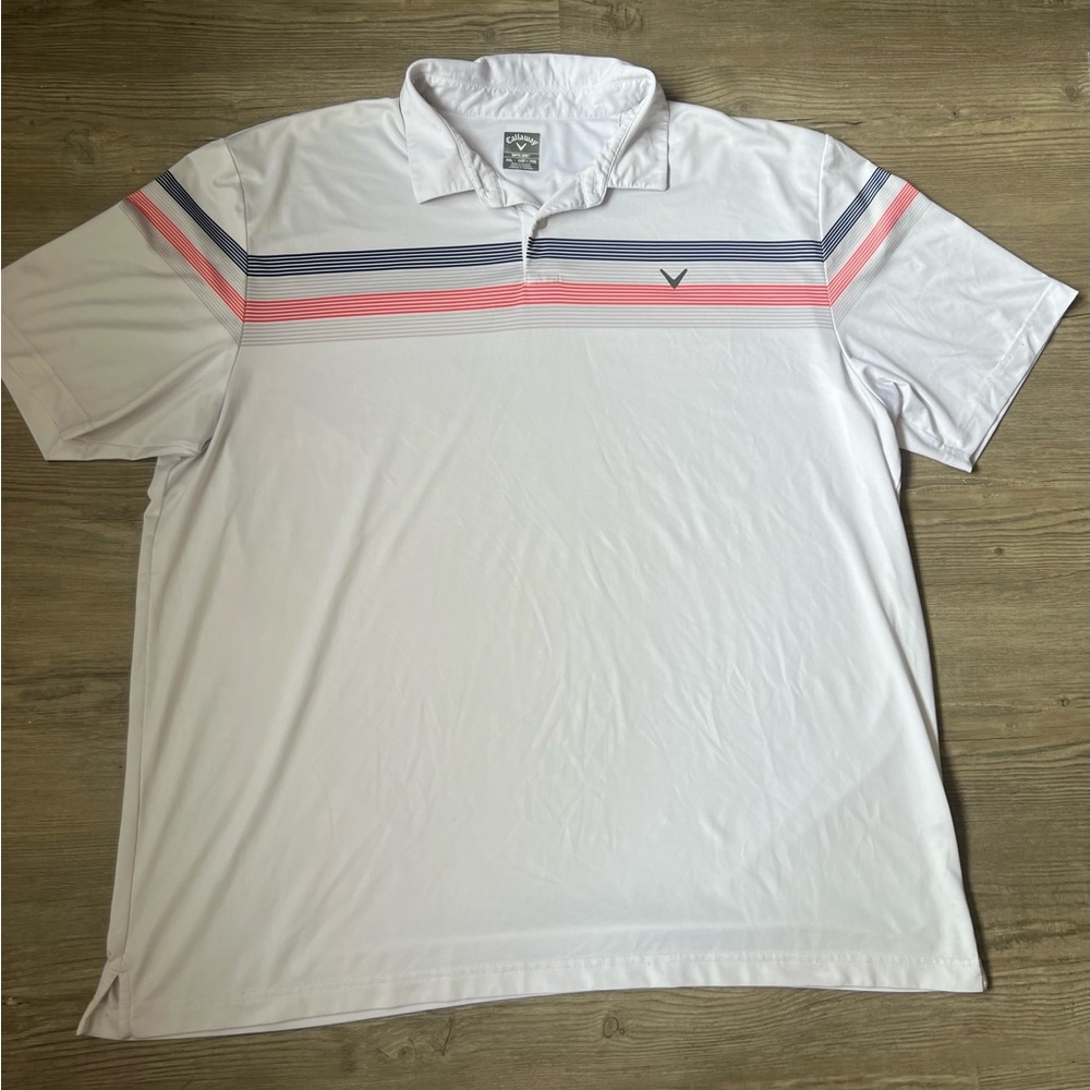 Callaway Men’s Opti-Dri Performance White Golf Polo